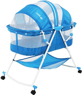 

LuvLap Baby Bed With Wheels - Sunshine(Blue)