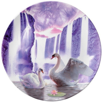 

Sabstylish Sabstylish Swan 1 Decorative Plate Bone China Decorative Platter(Multicolor)
