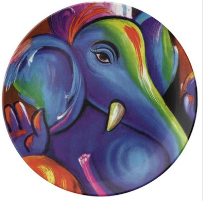 

Sabstylish Sabstylish Ganesha 1 Decorative Plate Bone China Decorative Platter(Multicolor)