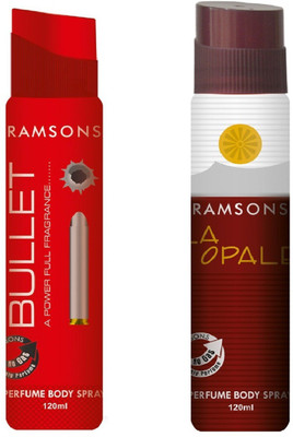 

Ramsons Bullet and La Opale No Gas Perfume Body Spray Combo Pack of 2 Perfume Body Spray - For Men & Women(240 ml, Pack of 2)