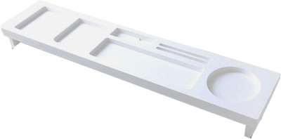 

Italish 7 Compartments Plastic Desk Organizer(White)