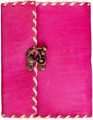 

Ehandcrafts A6 Diary(handcrafted leather diary, Pink)