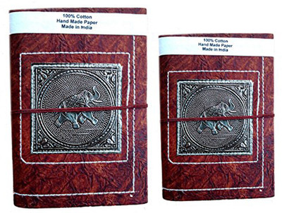 

Rastogi Handicrafts Book-size Diary(Journal notebook, brawon, Pack of 2)