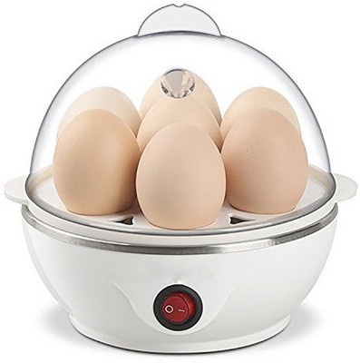 OM FEBRIC Electric Boiler Steamer Poacher (7 EGG) EGG-8 Egg Cooker(Multicolor, 7 Eggs)