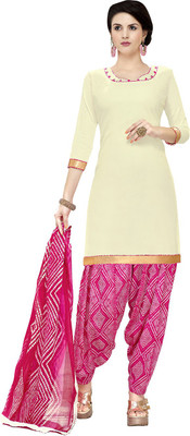 Ratnavati Cotton Blend Printed Salwar Suit Material(Unstitched)