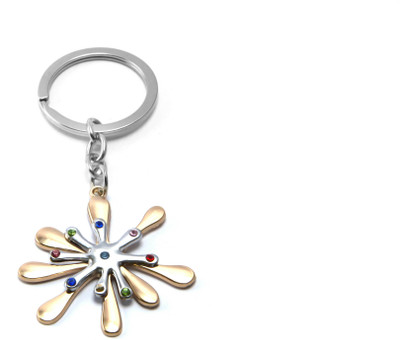 

New Sadar Bazar Silver and Gold Multi Shade Embellished Metal Keychain Key Chain