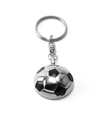 

New Sadar Bazar Black And Silver Football Full Metal Keychain Key Chain