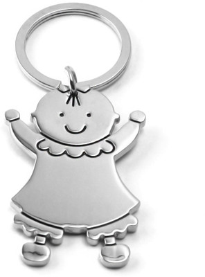 

New Sadar Bazar Cheerful Baby Detailed Full Metal Keychain|Silver| Key Chain