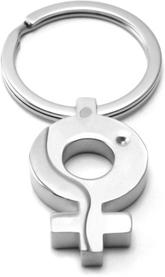 

New Sadar Bazar Venus Symbol Women Full Metal Keychain|Silver| Key Chain