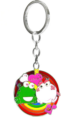 

New Sadar Bazar Frog Couple Colourful Spinning Metal Keychain|Premium Finish| Key Chain