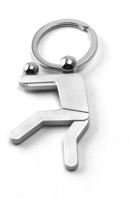 

New Sadar Bazar Volleyball Player Full Metal Keychain|Silver| Key Chain