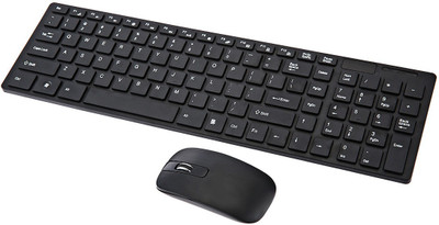 

Maharsh Ultra Thin fashion 2.4G Wireless Keyboard & Mouse Combo Kit Wireless Multi-device Keyboard(Black)