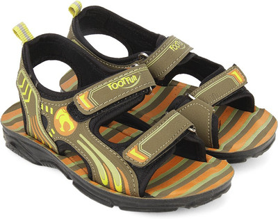 

Footfun by Liberty Boys & Girls Velcro Strappy Sandals(Beige