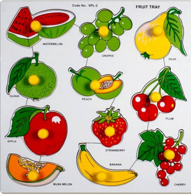 

Little Genius Fruits Large with Big Knob(Multicolor)