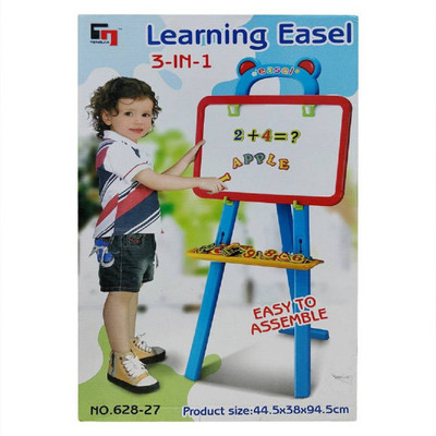 

RIANZ 3 In 1 Educational Magnetic White Chalk Board Learning Easel For Kids 84 Pcs(Multicolor)