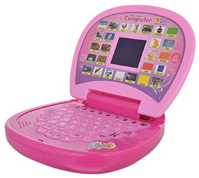 ODDEVEN ABC and 123 Learning Kids Laptop with LED Display and Music(Pink)