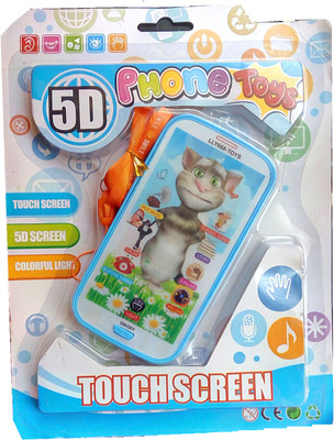 

TALKING GANESHA 5D Talking Tom Mobile Phone toy for kids with multiple functions, music (multicolor)(Multicolor)