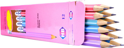 

UNTOLD Pink HB Pencil boxes with eraser( pack of 12no's) Pencil(Set of 1, Pink)