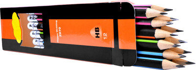 

UNTOLD Black HB Pencil boxes with eraser( pack of 12no's) Pencil(Set of 1, Black)