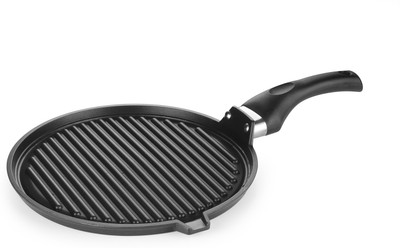 

Kitchen Chef DIE CASTED-OIL SAVER HEALTH GRILL PAN Grill Pan 28 cm diameter(Aluminium), Black