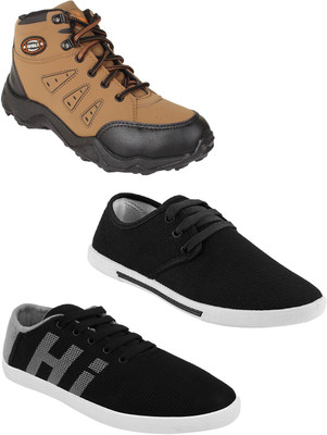

Chevit Men's Combo Pack Of 3 Casual Running Shoes With Sneakers For Men(Multicolor