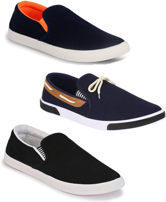 

Chevit Men's Trio COMBO Of 3 Casual Loafers, Sneakers Shoes (Moccasins & Sports) Casuals For Men(Multicolor