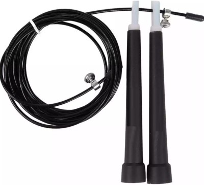 Arnav Speed Rope - Easily Adjustable 10 ft Cable, Lightweight + Premium Quality -assorted colors Speed Skipping Rope(Black, Length: 305 cm)