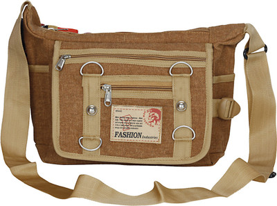 

WhiteAsh Men & Women Casual Brown Canvas Sling Bag