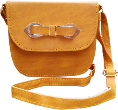 

MADASH Girls Casual Tan Rexine Sling Bag