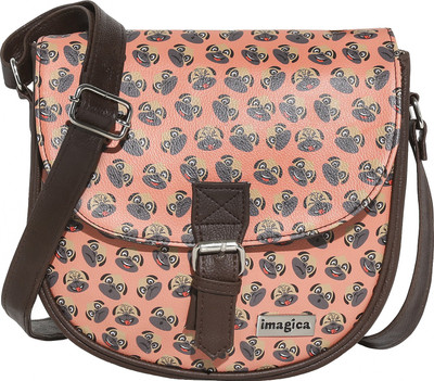 

Imagica Women Casual Brown PU Sling Bag