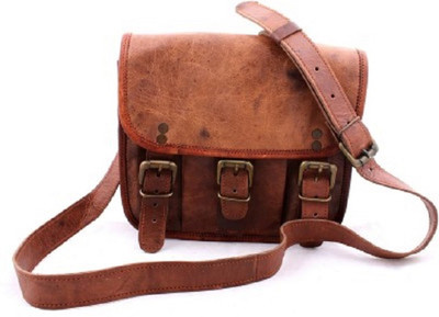 

Anshika International Boys & Girls Casual Brown Genuine Leather Shoulder Bag