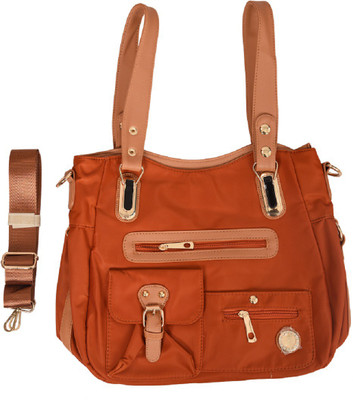 

DECOHOME Women Casual Orange PU Hand-held Bag