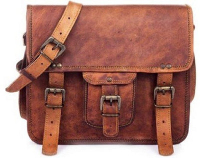 

Anshika International Boys & Girls Casual Brown Genuine Leather Sling Bag