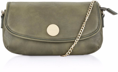 

Caprese Women Evening/Party Green Leatherette Sling Bag