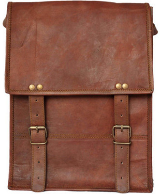 

Anshika International Men Casual Brown Genuine Leather Messenger Bag