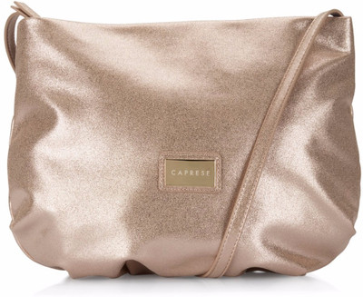 

Caprese Women Casual Gold Leatherette Sling Bag