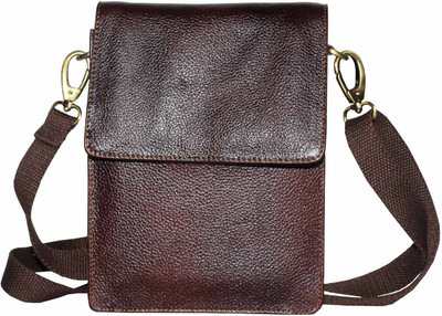 

Tamanna Men Formal Brown Genuine Leather Sling Bag