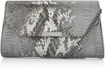 

Caprese Women Evening/Party Grey Leatherette Sling Bag