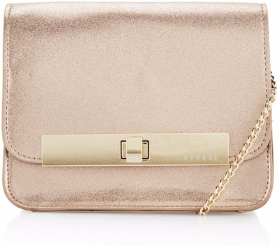 

Caprese Women Evening/Party Gold Leatherette Sling Bag