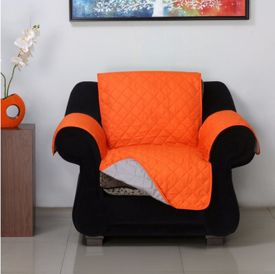 @Home by nilkamal by Nilkamal Polyester 1 Seater Sofa Checkered Cover(Pack of 1 Multicolor)