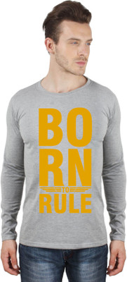 

SayItLoud Printed Men' Round Neck Grey T-Shirt