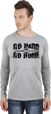 

SayItLoud Printed Men' Round Neck Grey T-Shirt