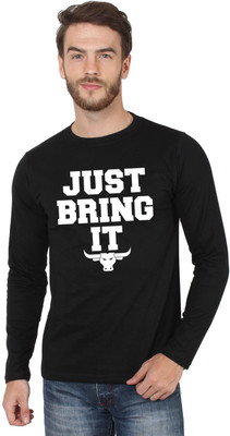 

SayItLoud Printed Men Round Neck Black, White T-Shirt