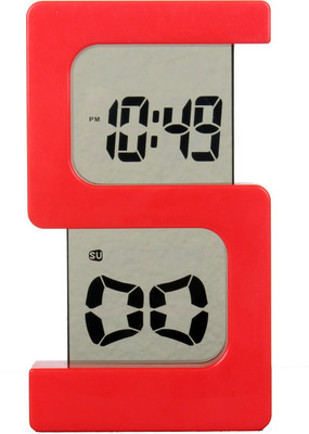 

Relevant Digital " S " Type Designer Red Color Clock