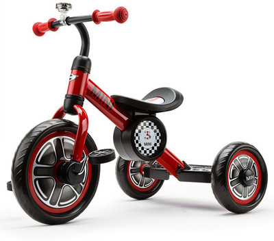 

UNTOLD Mini Cooper Red 10" Kids Push Tricycle Ride-On Bike Tricycle(Black, Red)
