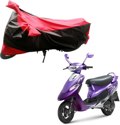 

Purpleheart Two Wheeler Cover for TVS(Scooty Pep+, Black, Red)