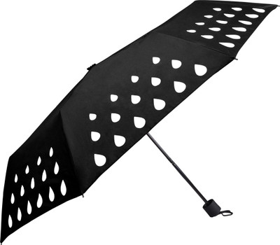 

UNTOLD 19" Rain drops folding colour changing umberlla Umbrella(Black)