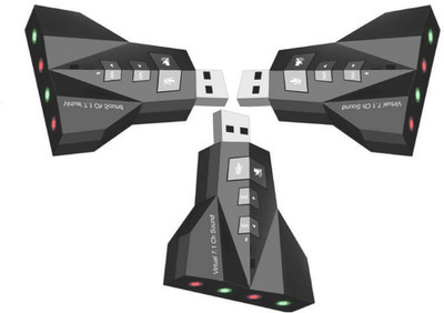 

ReTrack SET OF 3PC 3D External 7.1 Channel USB Audio Adapter Sound Card(Black)