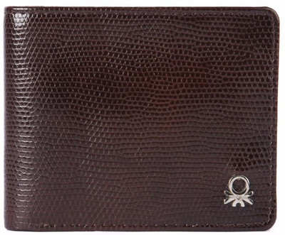 

United Colors of Benetton Men Brown Genuine Leather Wallet(6 Card Slots)