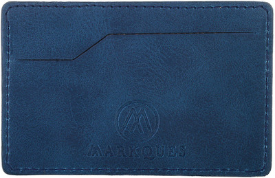 

MARKQUES Men Blue Artificial Leather Card Holder(2 Card Slots), Blue-05